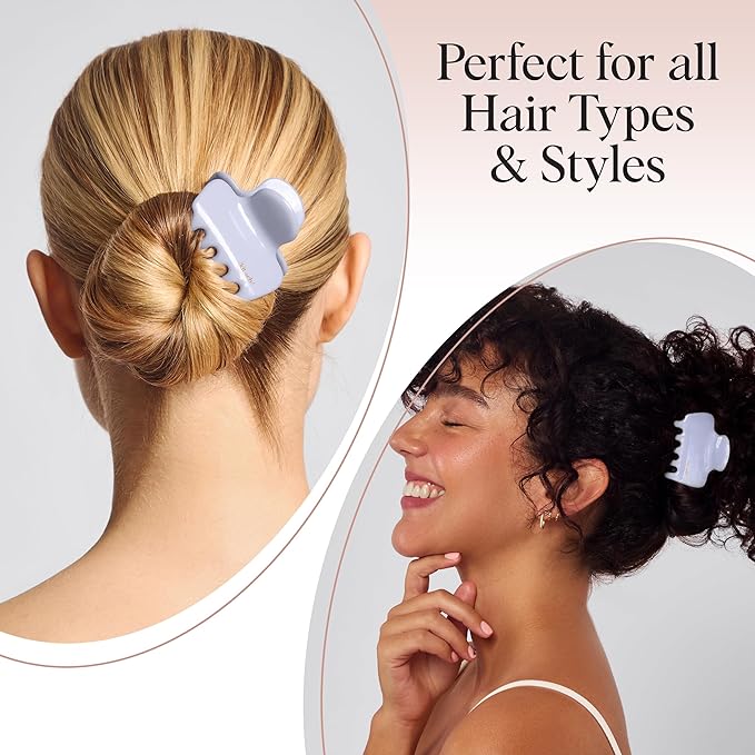 Kitsch Hair Clips for Women - Strong Hold Claw Clips | Non-Slip, Durable Plastic | Stylish Hair Accessories for Everyday Use - Hydrangea Breeze, 1pc