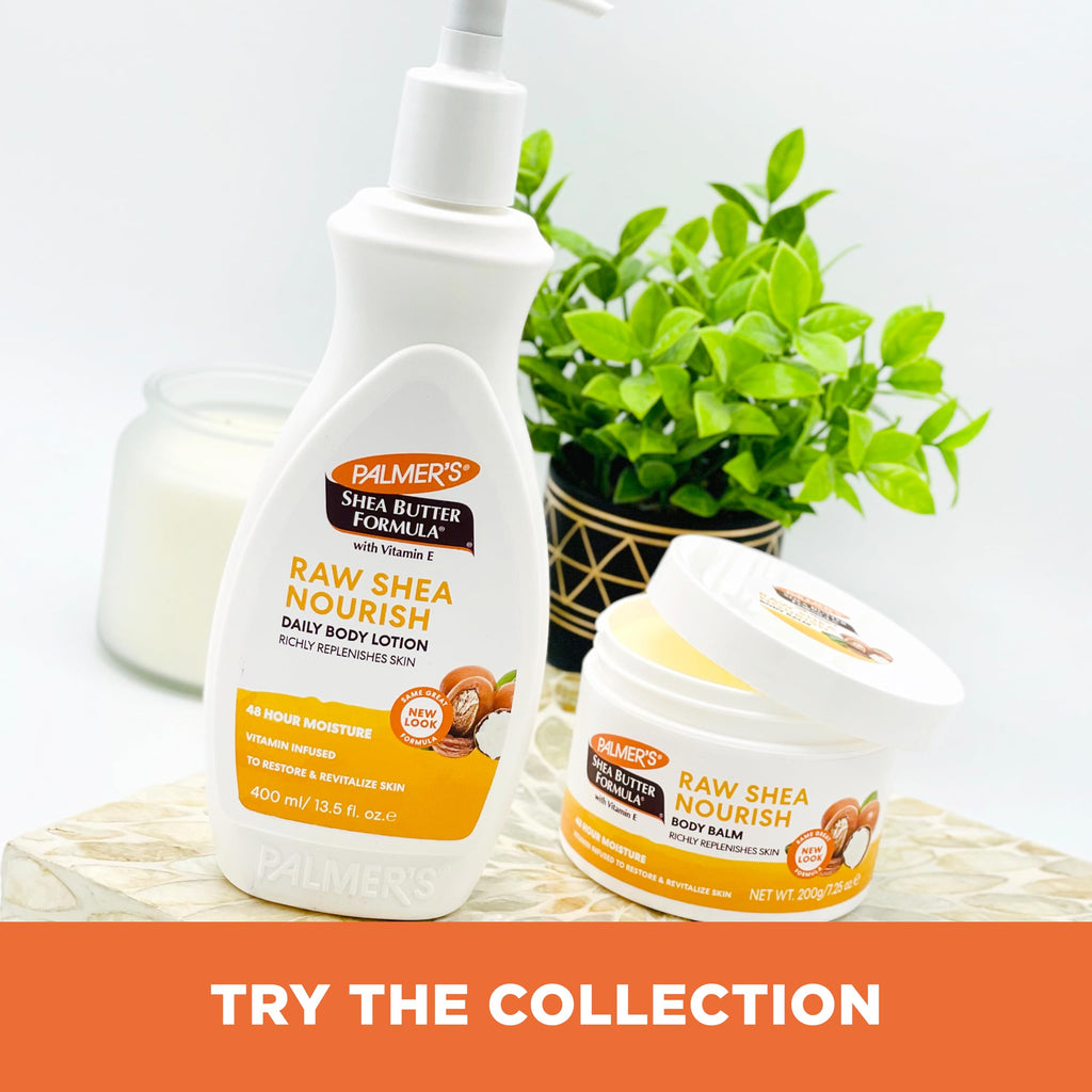 Palmer's Shea Butter Formula Raw African Shea Butter Balm, Nourishing Body Moisturizer for Rough, Dry Skin, 7.25 Ounces