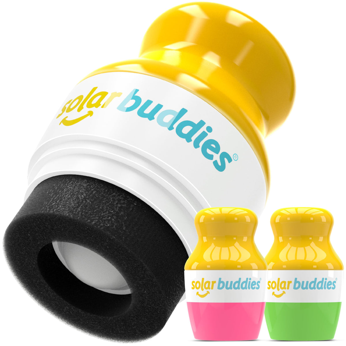 Solar Buddies Sunscreen Applicator – Full Green & Blue Duo – BPA-Free Refillable Roll-on Sponge for Sunscreens & Lotions – For Kids, Adults & Families – 3.4Fl Oz– Perfect for Travel