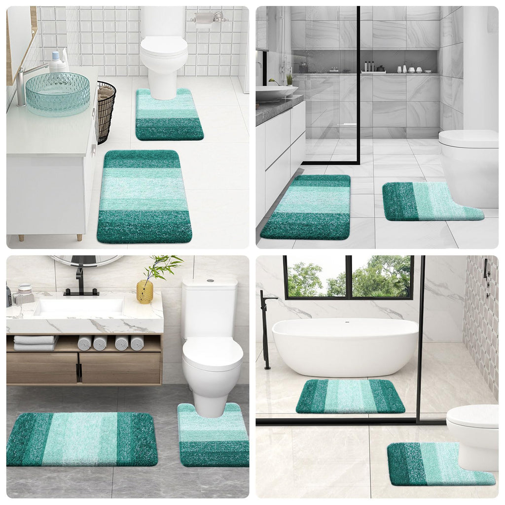 OLANLY Microfiber Bathroom Rugs Sets 3 Piece, 30"x20"+24"x16"+24"x20"