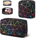 Likesing Period Bag for Teen Girls, Leather Sanitary Napkin Storage Bag, Portable Menstrual Pad Bag Period Pads Pouch, Small Make Up Bags(Colorful,Black)