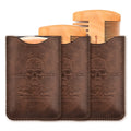 Menesia 3-Piece Beard Combs for Men with Travel Case