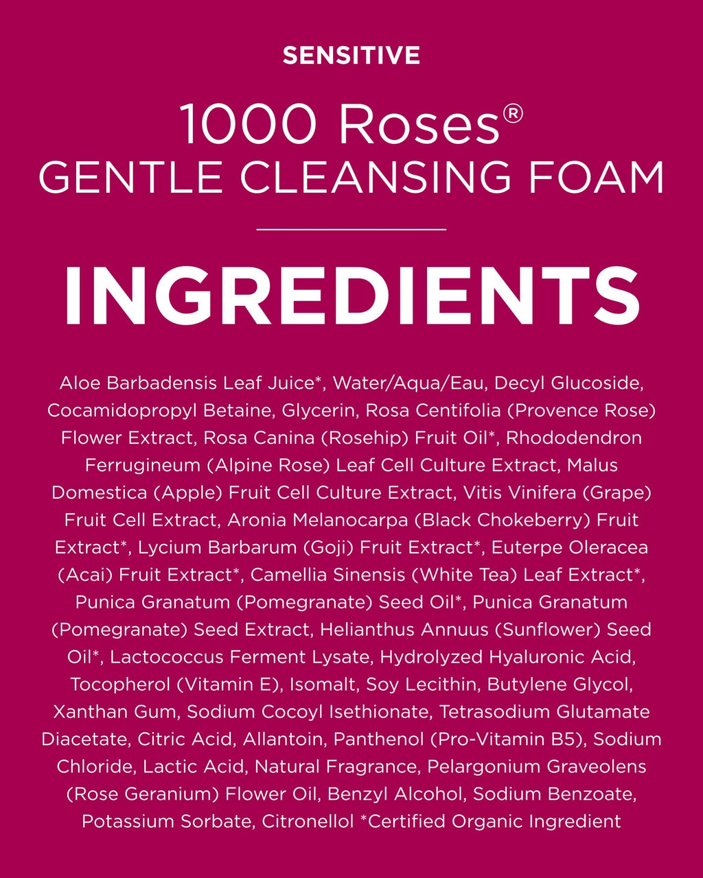 Andalou Naturals 1000 Roses Gentle Cleansing Foam | Foaming Face Wash with Rose Stem Cells & Organic Aloe Leaf Juice | Hydrating Daily Cleanser for Sensitive Skin | 5.5 fl oz
