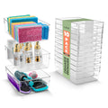 Sorbus Large Clear Plastic Storage Bins, 10 Pack Clear Organizer Bins with Handles, Plastic Storage Bins for Closet, Pantry, Fridge, Medicine Cabinet Organizer, Shelves, Freezer, Drawer