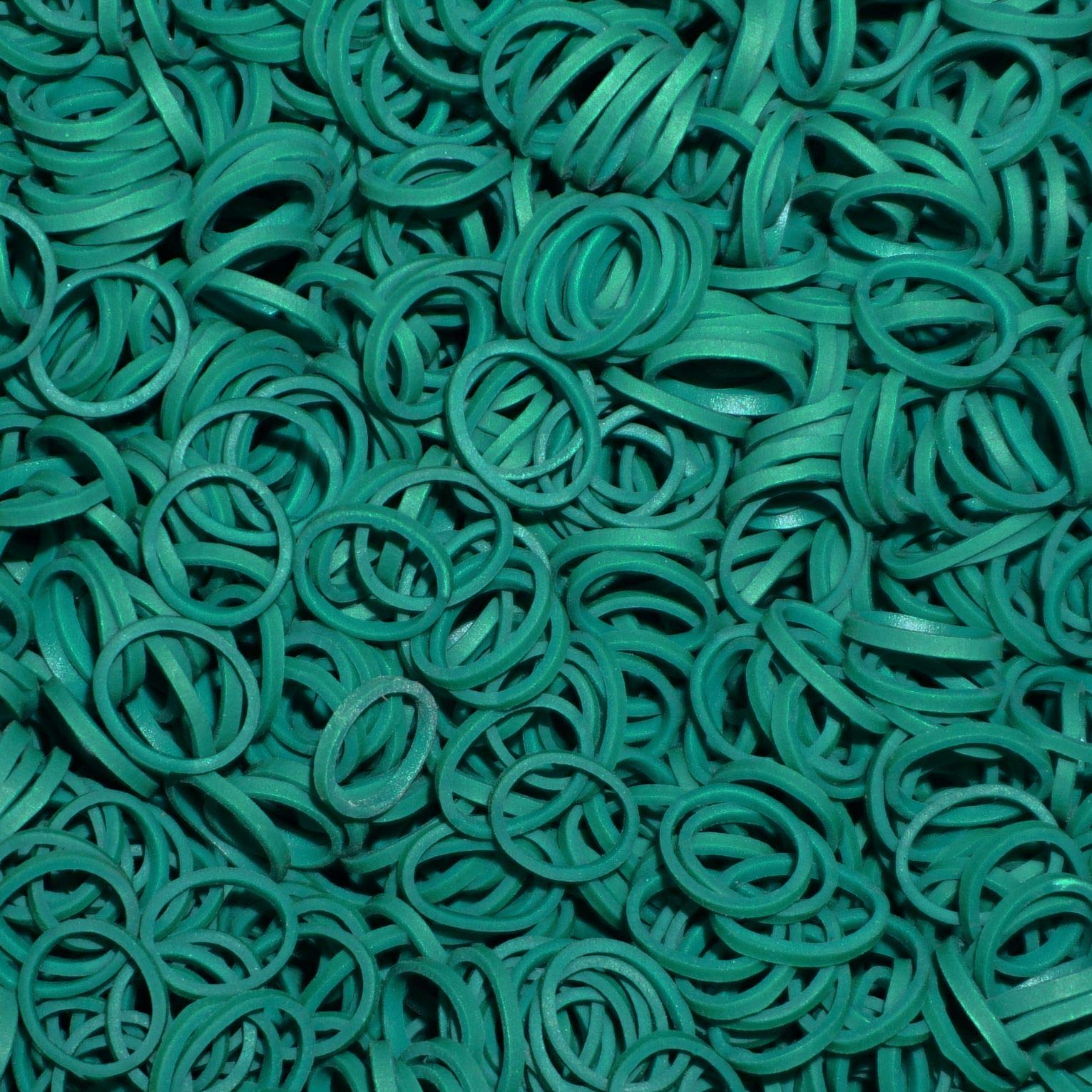 Amelia Beauty 500 Count Small Rubber Bands for Hair – ½" Green - USA - Recloseable Container - Mini Hair Elastics for Braids, Ponytails, Cornrows & Twists – Strong Hold Ponytail Holders