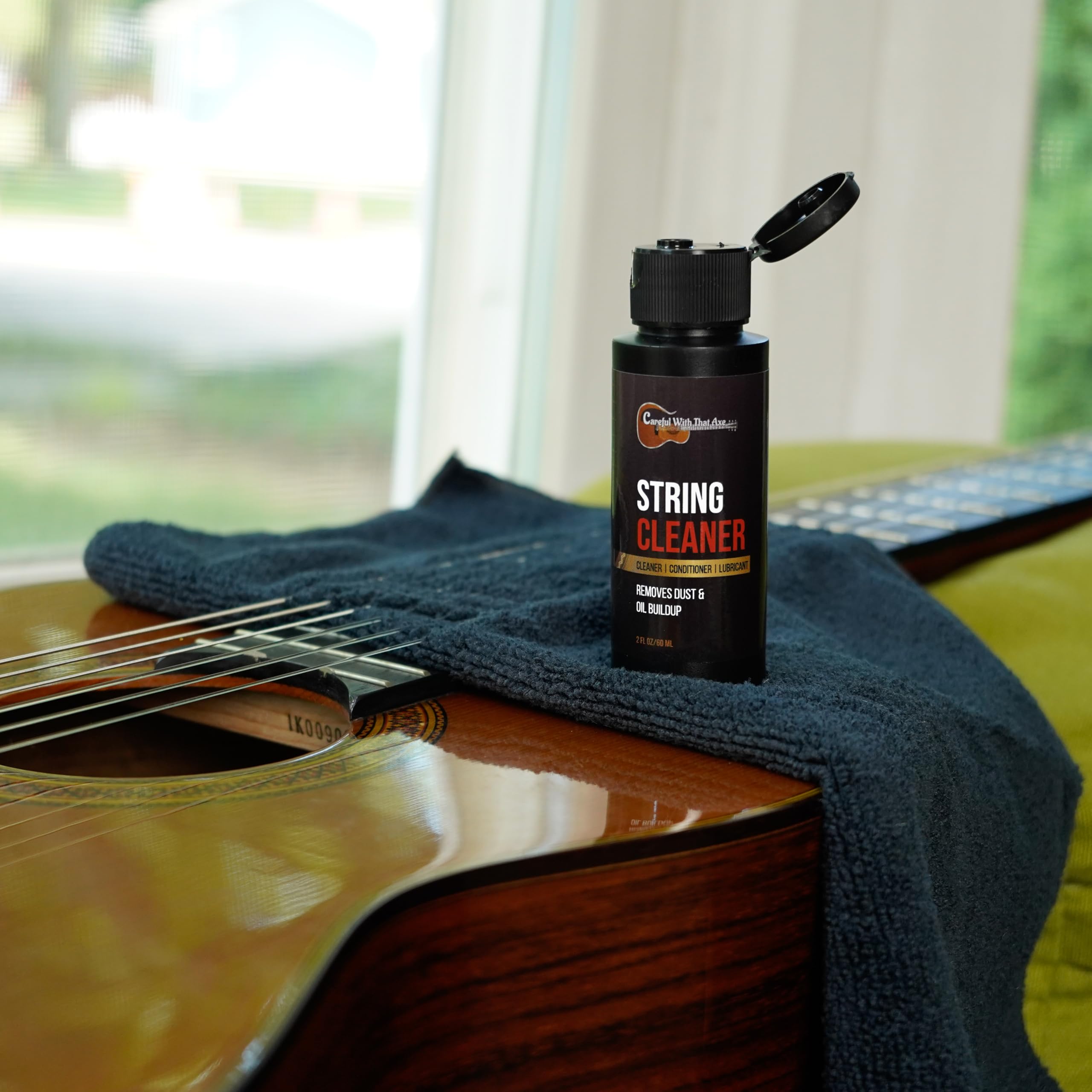 Guitar Cleaner Polish, String Cleaner, Winder and Fretboard Oil Care Kit | MADE IN USA | Guitar Oil and Cleaner for Body, Strings and Fretboard Fingerboard - Cleans, Polishes, and Protects