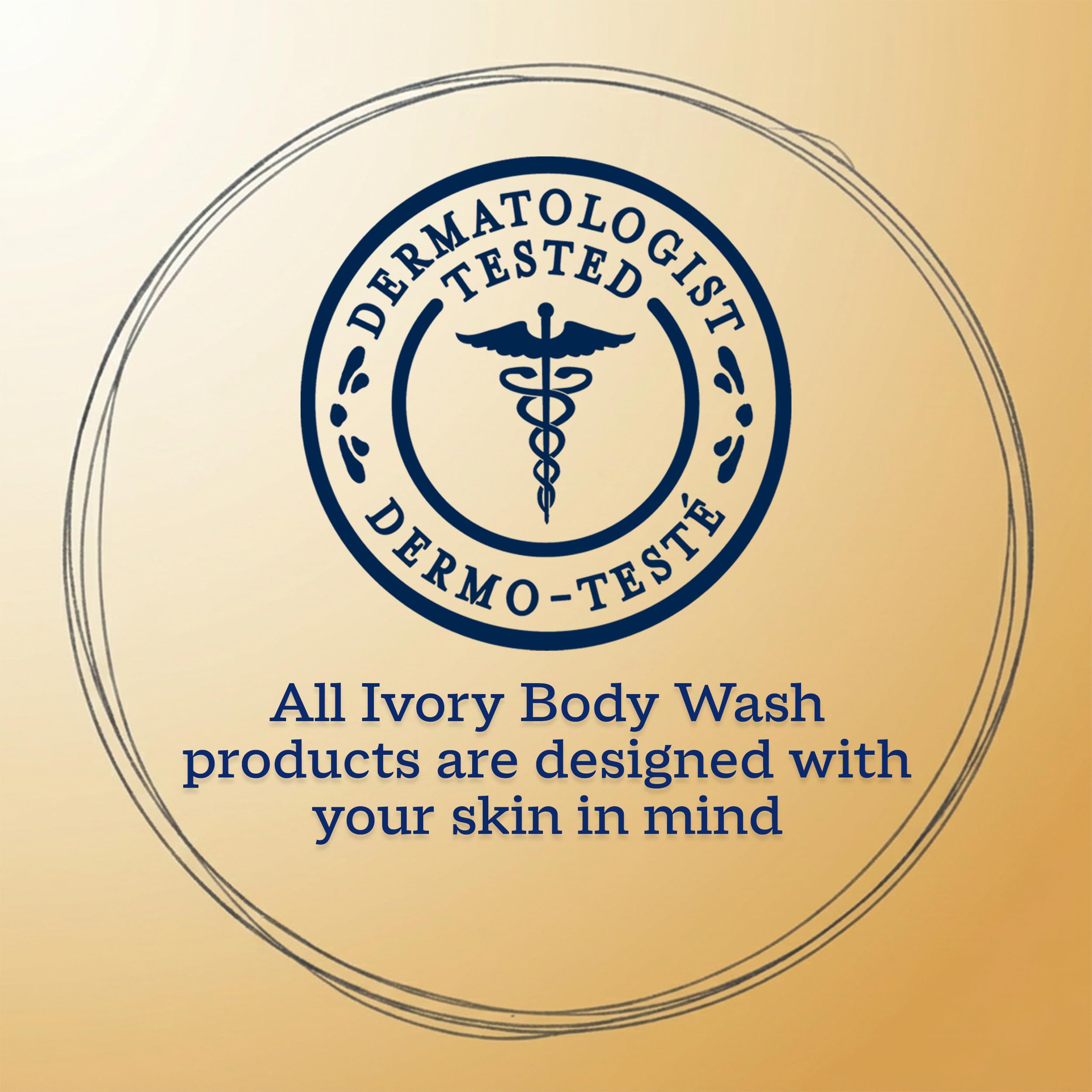Ivory Body Wash, Designed for the Whole Family, Gentle Formula, Free of Dyes Heavy Perfumes Parabens Phthalates & Silicones, for Sensitive Skin, Designed for Skin's pH, Honey Scent, 35 oz
