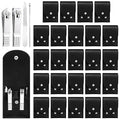 24 Set Travel Manicure Set Nail Kit Women Nail Clipper Kits Manicure Kit for Women Men Stainless Steel Pedicure Sets with Black Travel Case Portable Grooming Kits Gifts for Nails Care Gifts