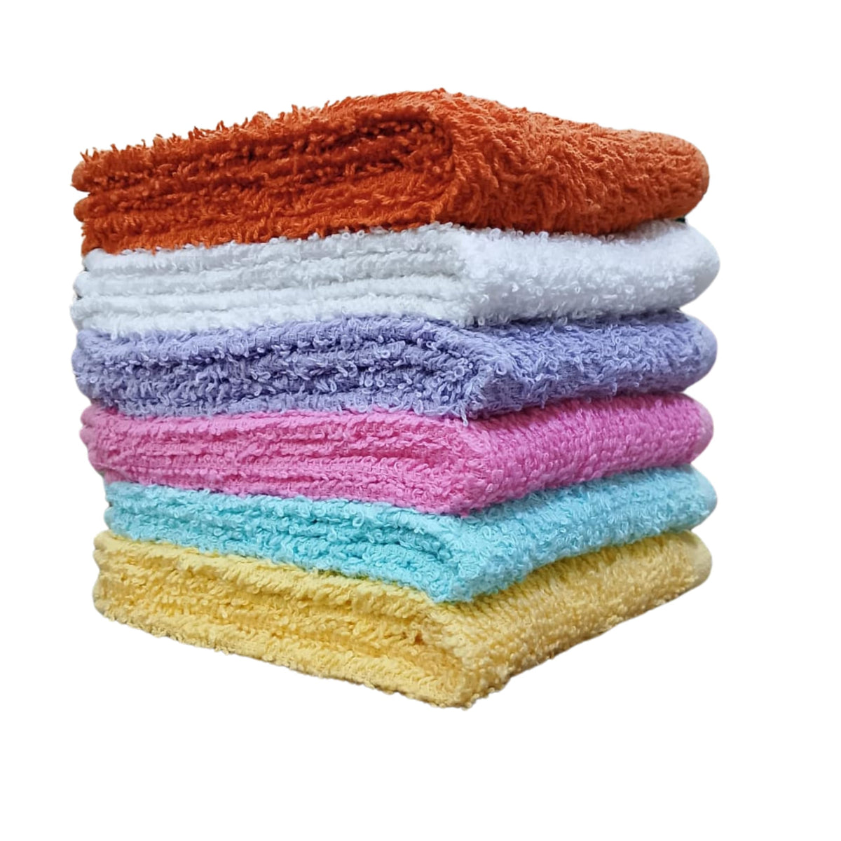 Towel and Linen Mart 100% Cotton 6 Pack Bath Towel Set, Quick Dry, Super Absorbent, Light Weight, Soft, (27 x 54 Pack of 6) (27 x 54 6 Pack, Plum, Pink, Beige, Grey, White, Peach)
