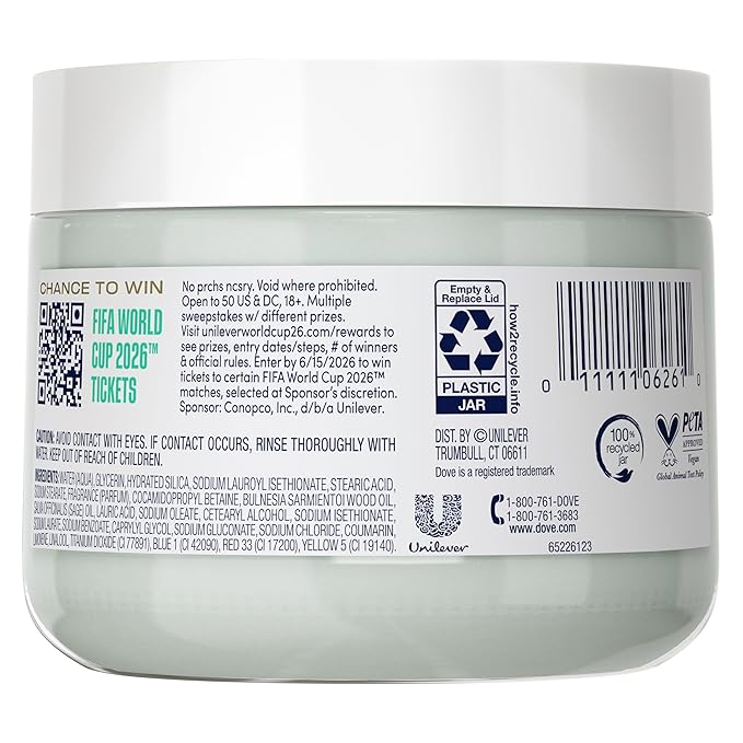 Dove Limited Edition Body Scrub Palo Santo & Sage Oil For Exfoliated & Hydrated skin 15 OZ