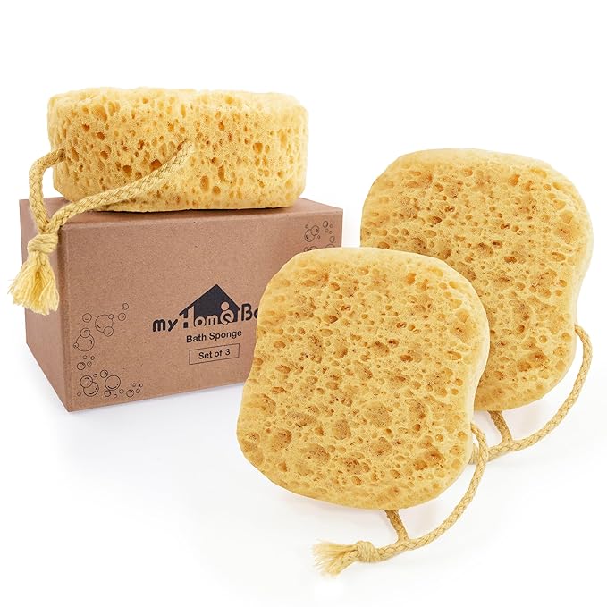myHomeBody Bath Sponge, Foam Loofah, Shower Sponge for Body