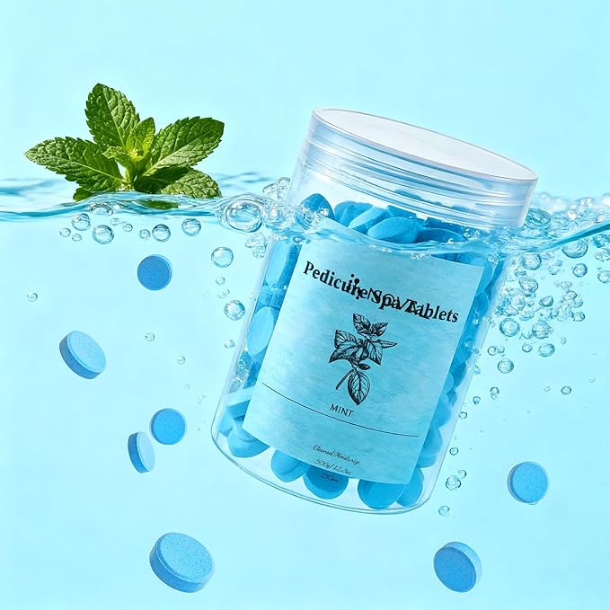 NOVAL Mint Pedicure Spa Tablets, 500g – Fast-Dissolving Foot Soak for Refreshing, Moisturizing & Cleansing Care
