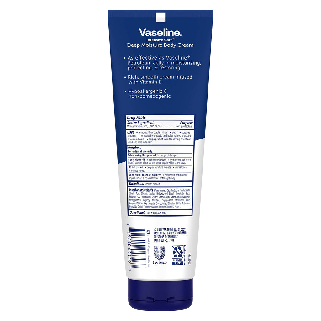 Vaseline Intensive Care™ Body Cream Deep Moisture for Dry Skin 9oz 4ct