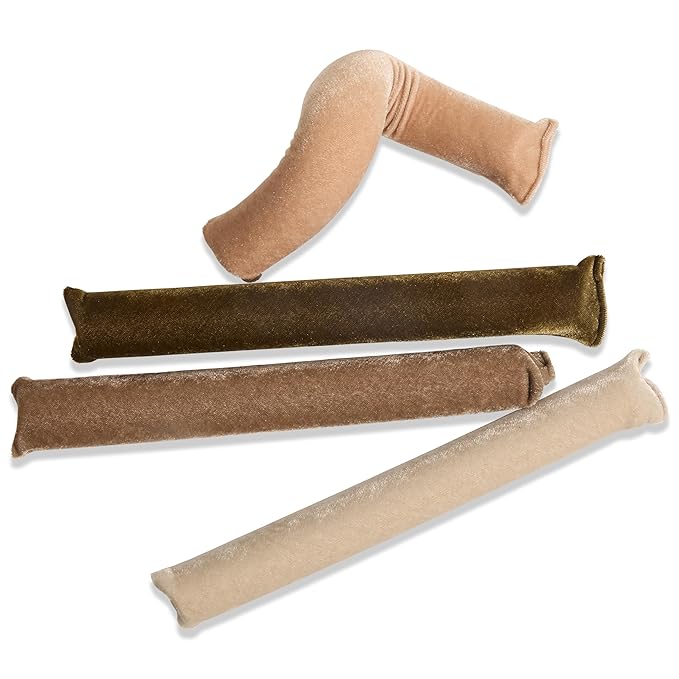 Kitsch Velvet Jumbo Flexi Rods, Heatless Curling Rods - No Heat Curls Overnight, Comfortable Hair Curlers to Sleep In for Frizz-Free and No Heat Damage Styling - 4pcs, Eucalyptus