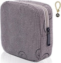 Sanitary Napkin Storage Bag, Corduroy Period Bag for Women, Cute Portable Period Pouch with Zipper, Sanitary Pads Bag Tampons Holder for Purse, First Period