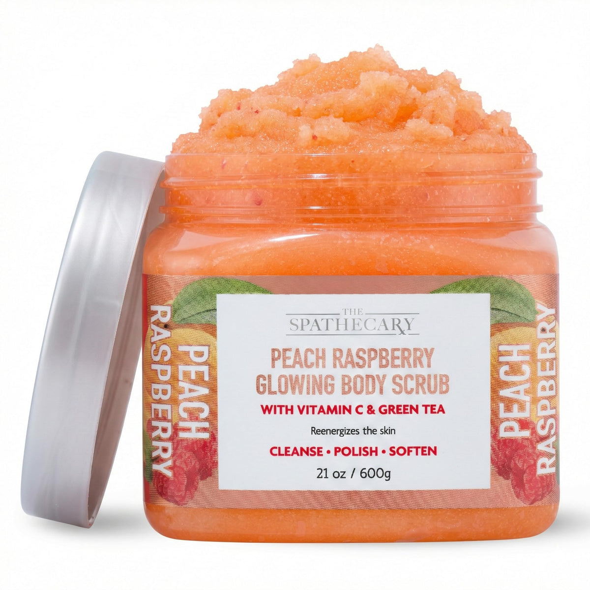 The Spathecary Pina Colada Sugar Scrub - Exfoliating & Hydrating Body Scrub With Pineapple and Vitamin C for Softer, Glowing & Brighter Smooth Looking Skin, Body Care Exfoliator & Cleanser, 21 oz