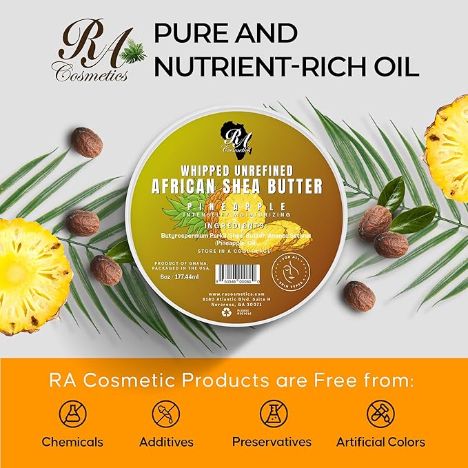 RA COSMETICS Whipped Shea Butter with Pineapple, 12oz