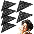 6 Pcs Triangle Hair Net Women Black Mesh Extra Large Sleeping Plopping Cap Salons Holding Drying Curly Hair Styles for Rollers Good Service Workers