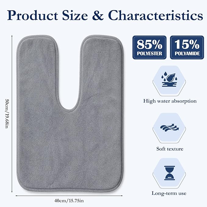 JJUNW 12 PCS U-Shaped Facial Towels, Split Design Estheticians Towels