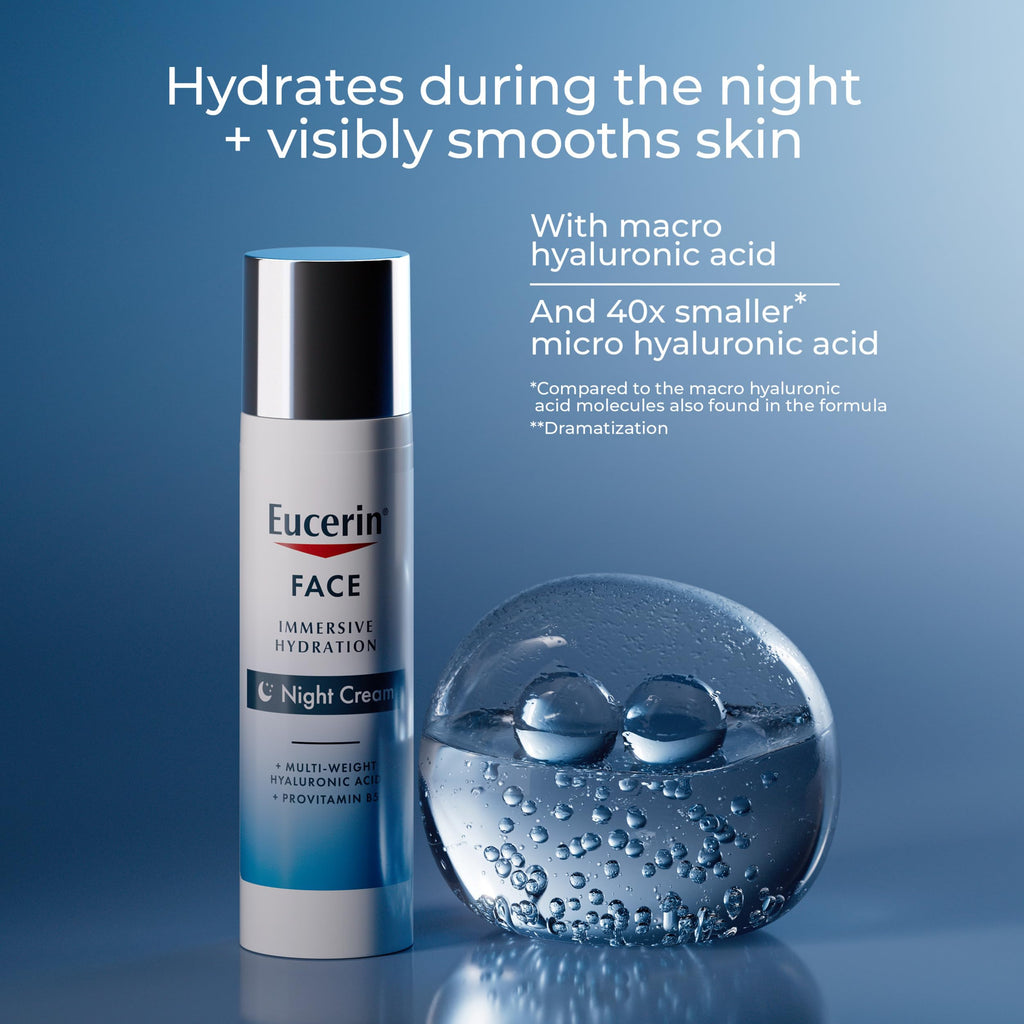 Eucerin Face Immersive Hydration Night Cream, 2.5 OZ
