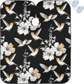 visesunny Barber Cape Exotic Tropical Hibiscus Flower And Hummingbird Gold Silver Pattern Polyester Hair Cutting Salon Cape Apron Anti-Static Haircut Water-Resistant Shaving Cloth Beard Shaving Bib Ha