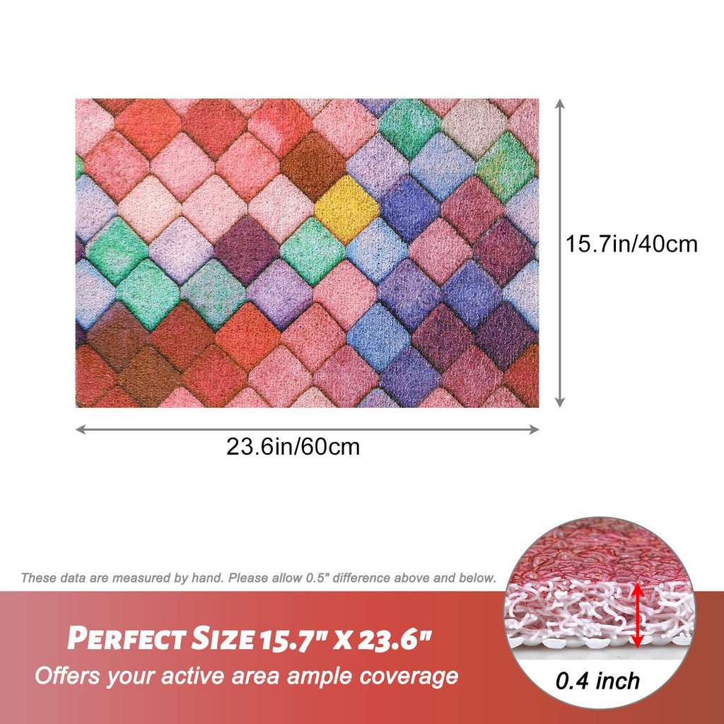 Shower Mat Non-Slip, Soft Comfort Bath Mat with Drainage Holes, PVC Loofah Massage Bathtub Mat for Shower, Tub, Bathroom, Wet Areas, Quick Drying
