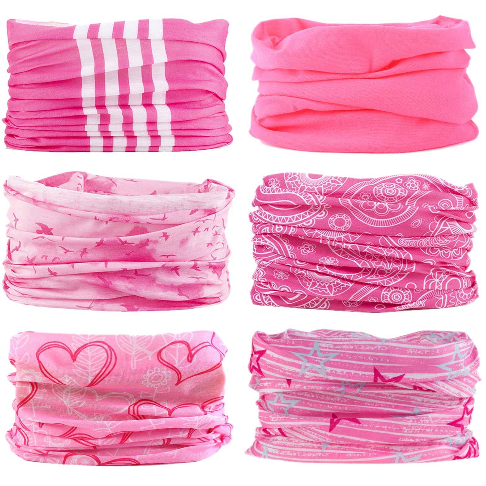 Venswell Neck Gaiter Face Mask Men Women,Seamless Bandana Rave Face Cover Scarf Mask,Balaclava,Headband, Head Wrap,Headwear (A-Style 3)