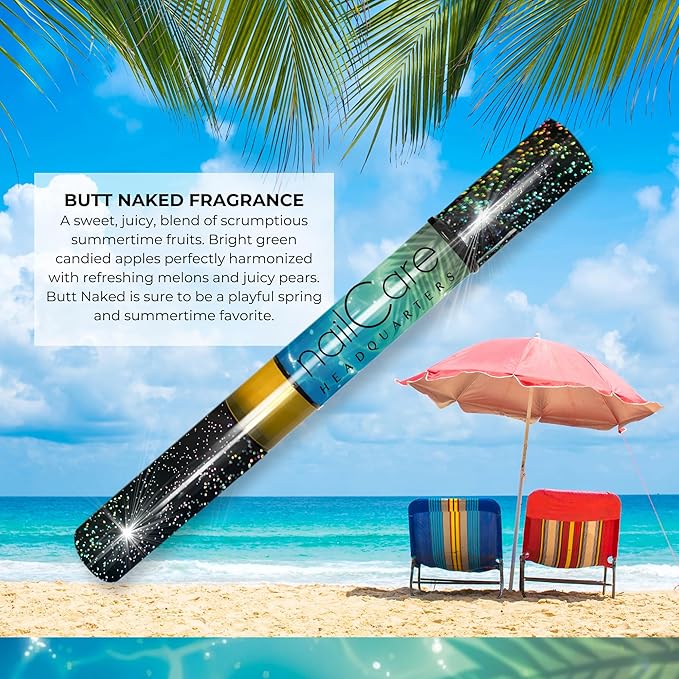 Bliss Kiss Simply Pure Cuticle Oil Pen, Butt Naked Fragrance | Jojoba Nail Growth Oil for Softer Cuticles & Healthier-Looking Nails | Nail Oil Pen for Women | TSA Friendly | Made in USA | 2ml