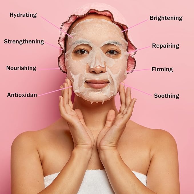 Meleell 40 Pack Collagen Face Masks Skincare Bulk for All Skin Types,Hydrating Spa Sheet Mask for Sensitive Skin, Facial Mask Sets For Women Skin Care,Hydrating Face Mask Gifts Set for Teen Girls