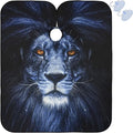 visesunny Barber Cape Black Lion Face Animal Polyester Hair Cutting Salon Cape Apron Anti-Static Haircut Shaving Cloth Beard Shaving Bib Hairdressing Cape