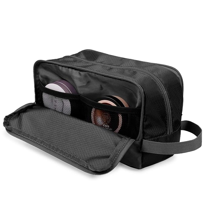 WANDF Travel Toiletry Bag for Men, Small Dopp Kit for Toiletries