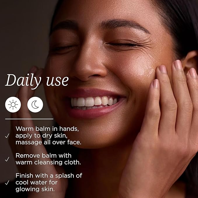 COLLEEN ROTHSCHILD Radiant Cleansing Balm | Deeply Cleanses, Soothes, Removes Makeup & Impurities | Restores Luminosity | Calms & Decongests | Combats Dehydration (3.3 fl oz)