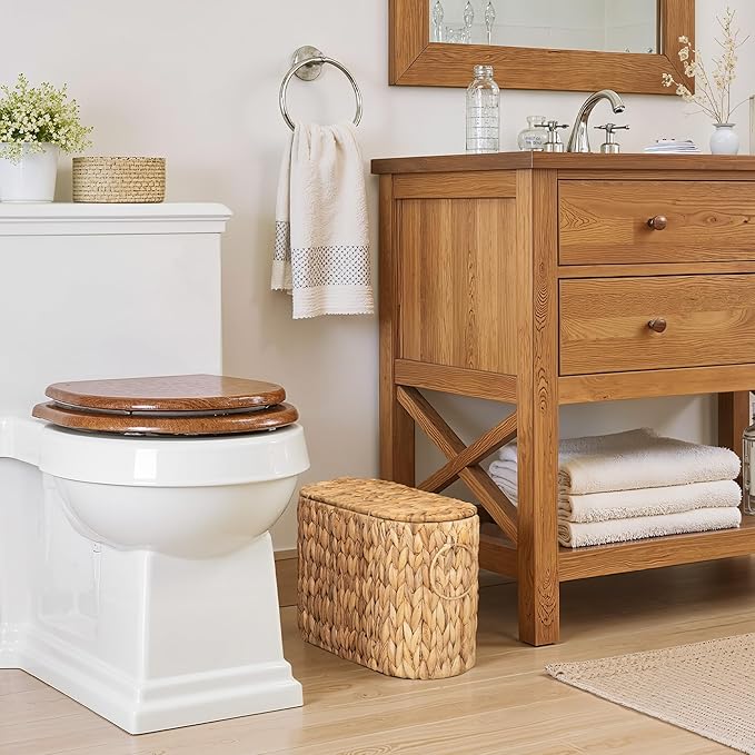 StorageWorks Toilet Paper Storage with Lid, Toilet Paper Storage Holder