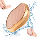 BEZOX Glass Foot File, Foot Scrubber Callus Remover for Wet and Dry Feet, Portable Handheld Sized Foot Scraper for Cracked Heel - Shinning Blue