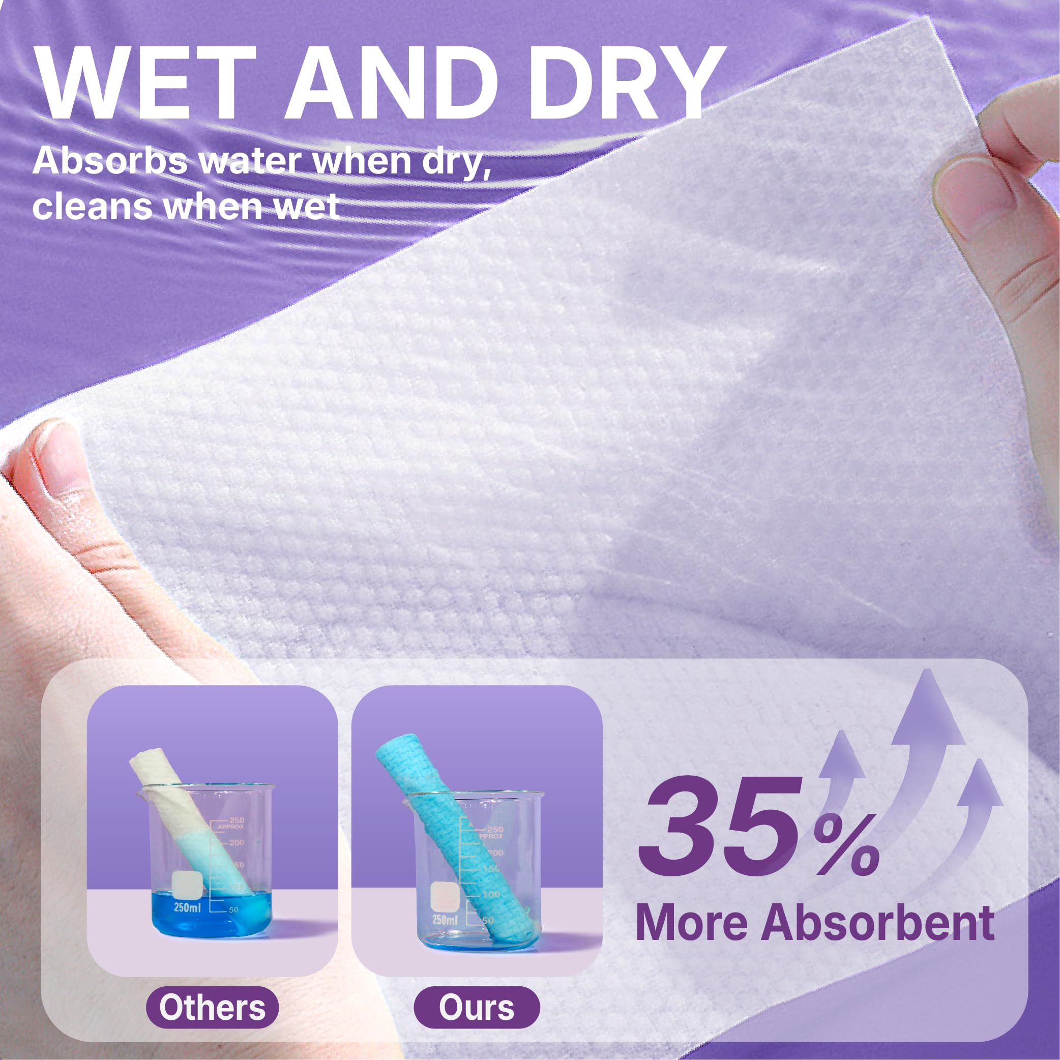 Serenorch Pearl Texture Disposable Face Towels XL, 150 Count