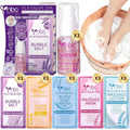 nbc BeautiLab Pedicure Foot Soak Set - Upgraded 6 in 1 Foot Spa, Foot Bath Spa, Pedicure Kit for Tired & Dry Cracked Feet, Athletes Feet, Bad Odor, Softens Calluses (3 Set Lavender)