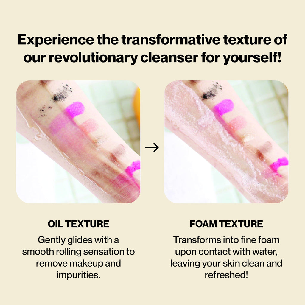 Knours. Korean 2-in-1 Makeup Remover | Oil-to-Foam Non-Stripping Cleanser | Jojoba + Honey | Non-Drying | 145ml/4.97oz