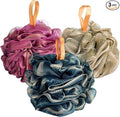 Fishent Bath Sponge Shower Loofahs 60g, 3 Pack Soft Net Body Scrubber, Durable Mesh Shower Pouf Bath Loofah Sponge Body Wash Puff for Women and Men