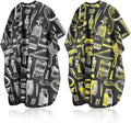 2 Pcs Barber Capes for Men with Adjustable Neckline Size, Profesional Barber Cape, Waterproof and Cleanable Haircut Cape, Hair Cutting Capes for Hairdressing Dyeing Salon Men Women Kids Adult