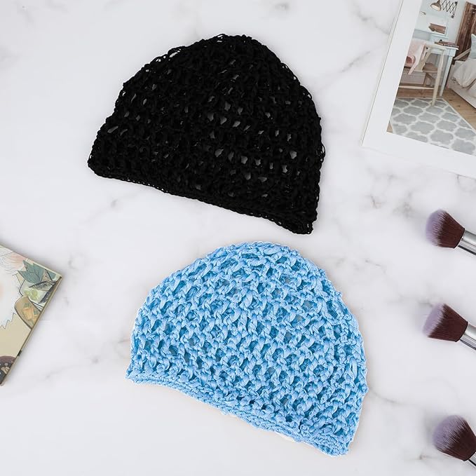 Wig Cap Thick Long Hair Caps Adjustable Net Mesh Braided Weaving Making Crochet Sew Weave Fishnet Grip Headband