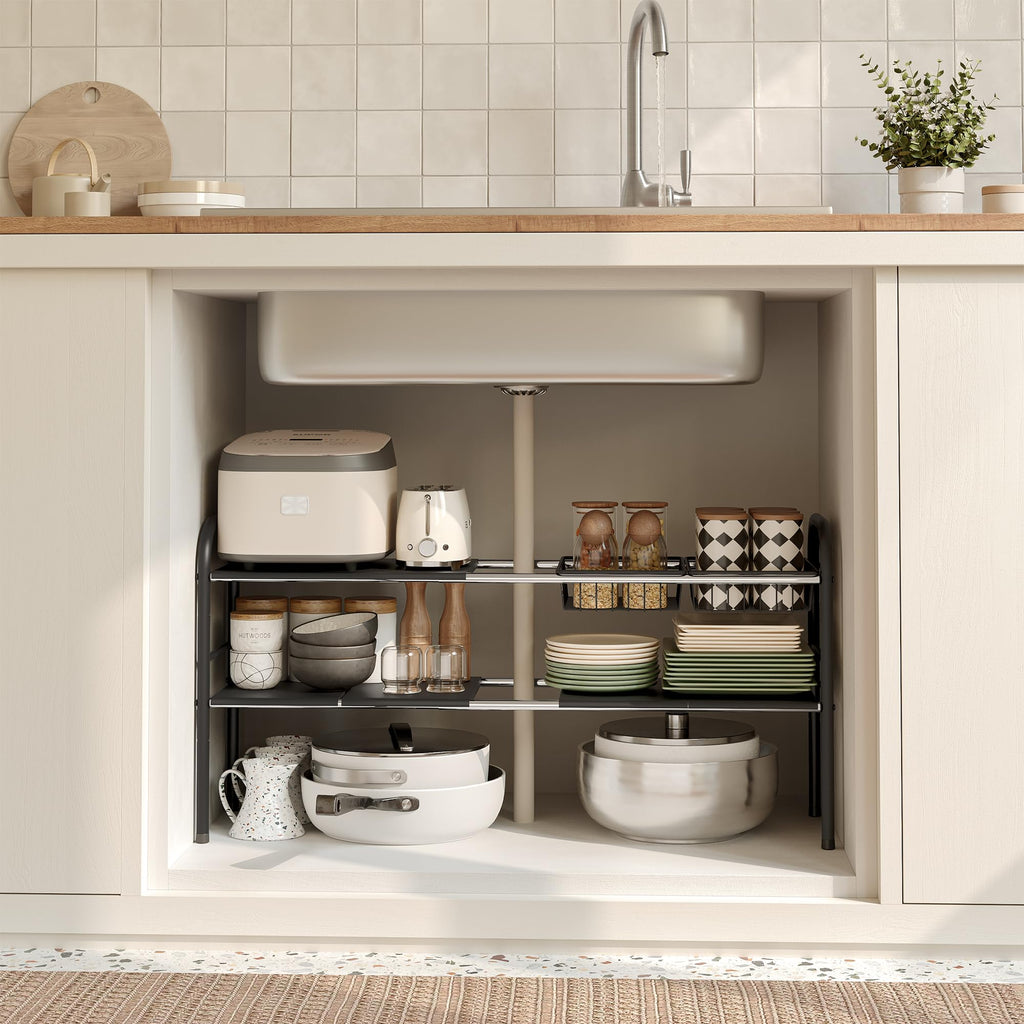 Under Sink Organizers and Storage,Expandable under cabinet organizer Shelf