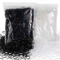 YGDZ 4000pcs Hair Rubber Bands, Clear Black Elastic Hair Ties Toddlers Girls Baby Hair Elastics Mini Small Braids Rubber Bands(Black+Clear)