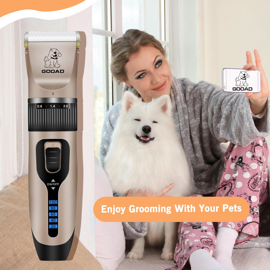 Gooad Dog Clippers Grooming Kit and Trimmer for Small and Large Dogs Cats