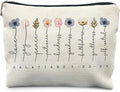 Likjad Christian Gifts Makeup Bag, Floral Christian Cosmetic Bags for Women, Galatians 5:22-23 Bible Verse Makeup Pouch, Faith Based Gifts Zipper Pouch