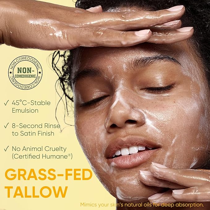 Grocerism Makeup Remover Balm with Manuka Honey, Grass-Fed Tallow & Centella, Makeup Cleansing Balm for Waterproof Mascara, SPF & Long-Wear Makeup, Rinses Clean, 3.53 Oz