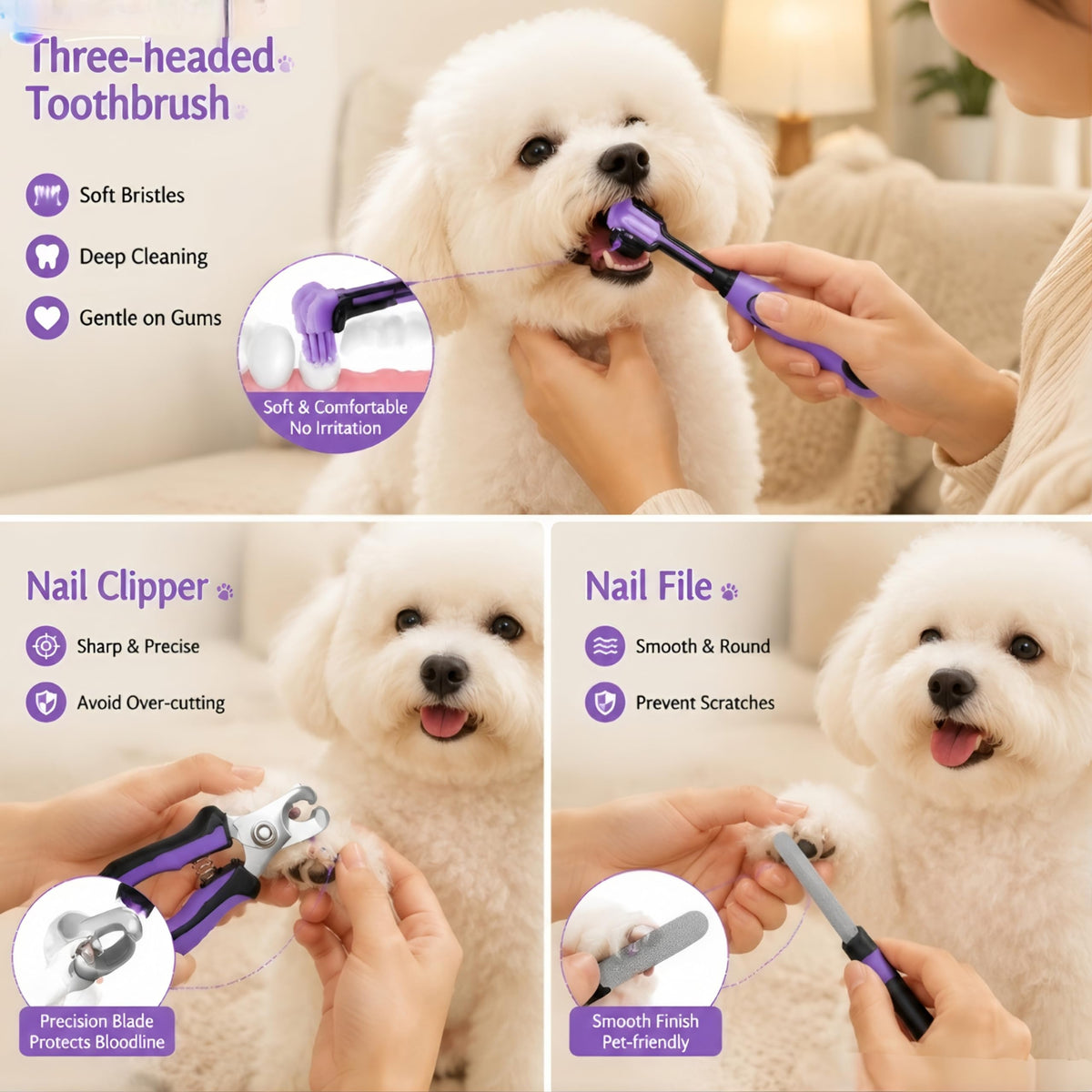 Cat Grooming Kit,Kitten Puppy Pet Dog Grooming Kit,Dog Slicker Brush,9PCS