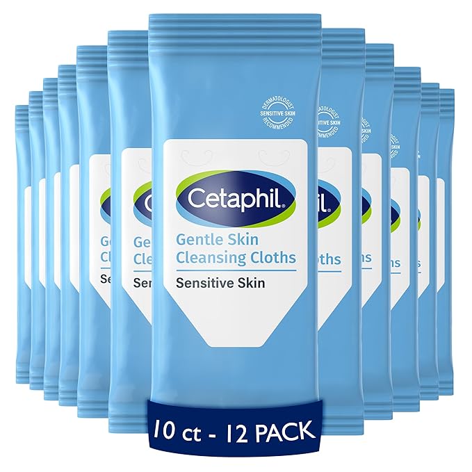 Cetaphil Gentle Makeup Remover Face Wipes, Fragrance Free