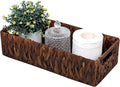 Handwoven Wicker Storage Basket-Hyacinth Material,Toilet Paper Holders with Handles,Storage Baskets for Organizing Living Room,Bedroom,Closet