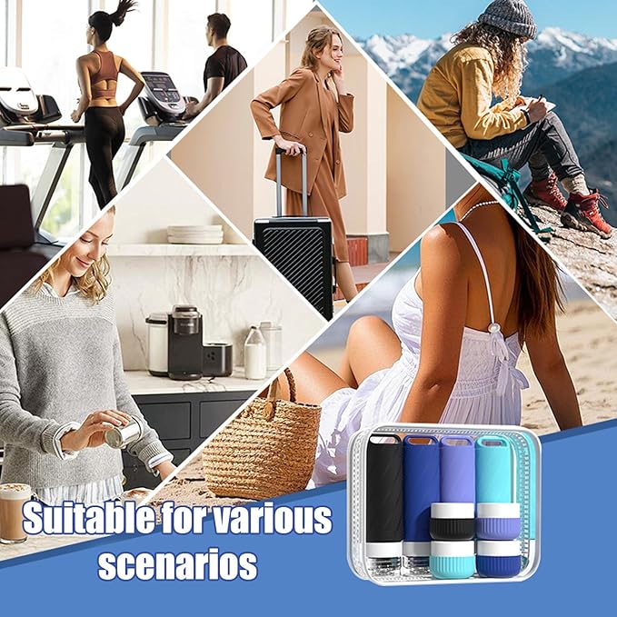Udihch Travel Toiletry Containers 26Pcs Silicone Leakproof TSA Approved Set