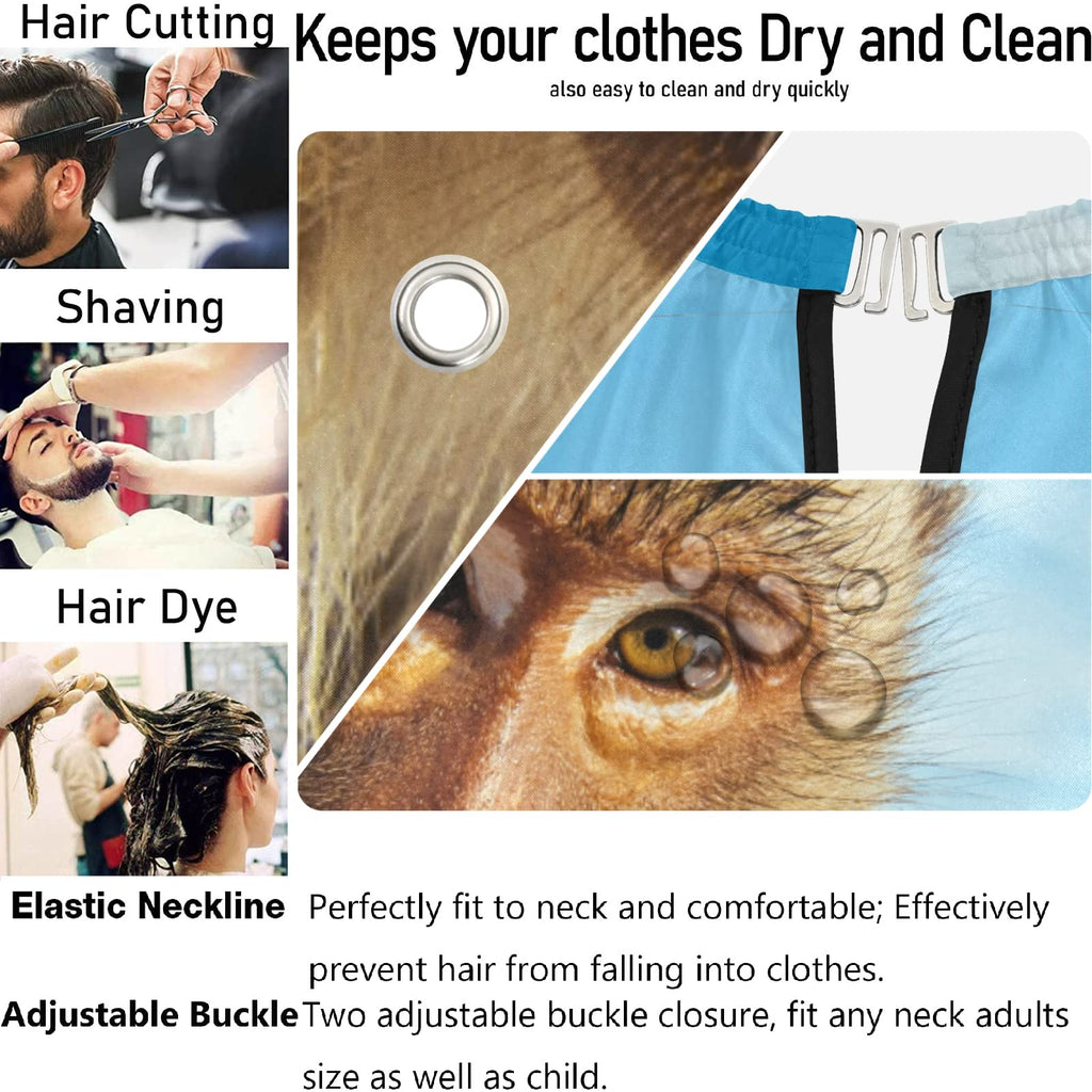 Visesunny Barber Cape - Monkey Polyester Hair Cutting Salon Apron, Anti-Static Haircut Water-Resistant Shaving Cloth, Beard Shaving Bib, Hairdressing Cape
